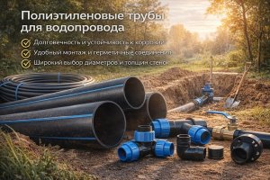 Полиэтиленовые трубы для водопровода: особенности, преимущества и правила выбора