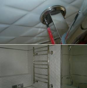 Окончательный этап установки электрического полотенцесушителя в ванной комнате