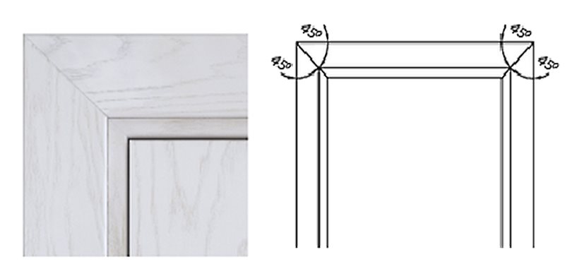Обналичка под 45. Наличники 90 градусов и 45 градусов. Угол 45 градусов наличник. Дверные проёмы под 45 градусов чертеж. Стыковка наличников под 45 градусов.